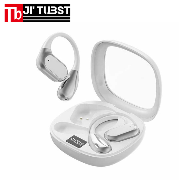 Q15 Sport TWS Earbuds Ear Clip Wireless Earphones Mic Digital Display Non-Noise Cancelling Games JL Chipset 5.3 IPX4 Waterproof