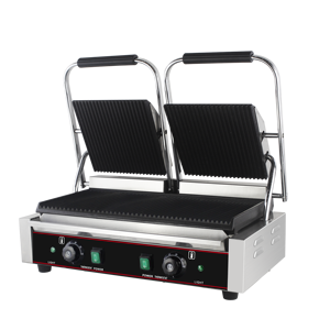 Grille de presse électrique domestique, grille de <span class=keywords><strong>Panini</strong></span> commerciale, gril de Contact à 2 tranches avec revêtement antiadhésif - Product Image 1