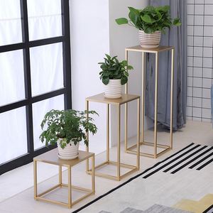 Nordic light di lusso creativo verde basamento della pianta <span class=keywords><strong>soggiorno</strong></span> decorativi in metallo vaso di fiori basamento di fiore - Product Image 2