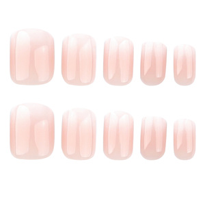 <span class=keywords><strong>Uñas</strong></span> Postizas Cortas, Suaves, Color Rosa Blanco Degradado, <span class=keywords><strong>Uñas</strong></span> Redondas a Presión, Base Rosa Nude, <span class=keywords><strong>Elegantes</strong></span> <span class=keywords><strong>y</strong></span> <span class=keywords><strong>Sencillas</strong></span>, <span class=keywords><strong>Uñas</strong></span> Acrílicas - Product Image 2