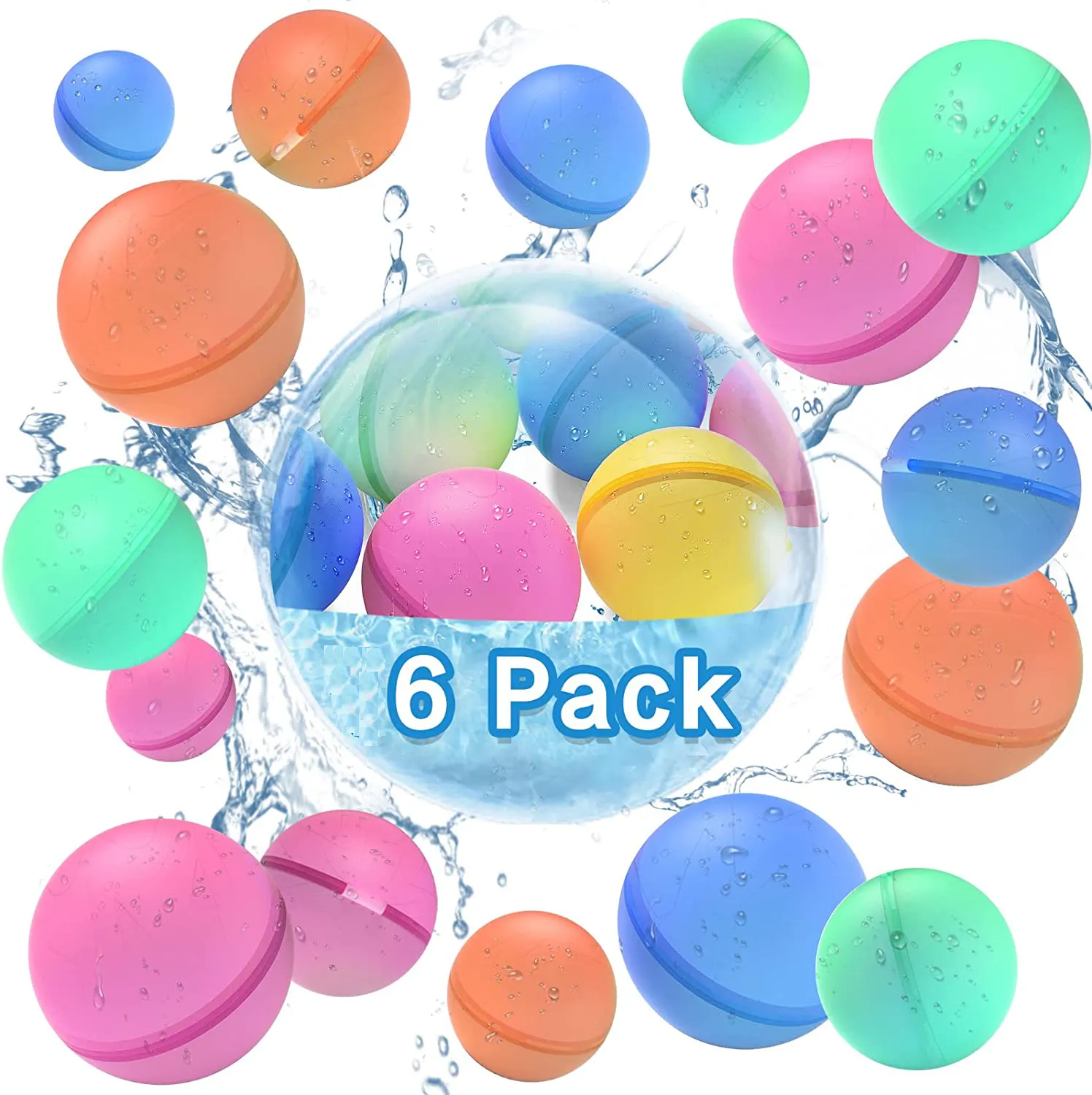 Ballons à eau magnétiques réutilisables en Silicone, remplissage rapide, auto-scellant, rechargeable, bombe à eau, jeu de combat, jouets, balle d'éclaboussure pour enfants