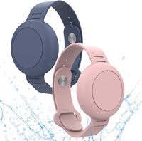 Étui en silicone pour AirTag, porte-clés de protection en silicone compatible avec les AirTags pour collier de chien, chat, animal de compagnie
