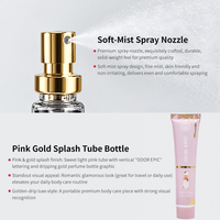 Coffret cadeau de parfum pour femme, vente en gros, 35 ml, vaporisateur de voyage original et lotion corporelle assortie au lait de caramel arabe