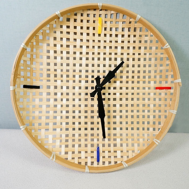 Magefertigte Grohandels-Bambus-Rattan-Gras-Wanduhr Einfache  Wohnzimmer-Uhr Geruschlose Quarz-Zeiger-Anzeige MDF-Uhren| Alibaba.com