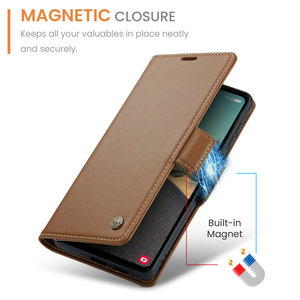 Étui en cuir lisse <span class=keywords><strong>R20</strong></span> pour Samsung Galaxy S23FE S20FE S21FE avec blocage RFID, béquille magnétique, rabat pour Samsung S23 FE - Product Image 6