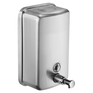 Dispensador de Jabón Doble Manual de Acero Inoxidable 304 para Montar en la Pared, Acabado Satinado, Diseño Moderno para Baños Públicos, Hoteles, Hospitales y Escuelas - Product Image 6