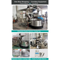 30-500 kg/lot Machine à torréfier les graines de cacao et de café à chauffage électrique au gaz en acier inoxydable