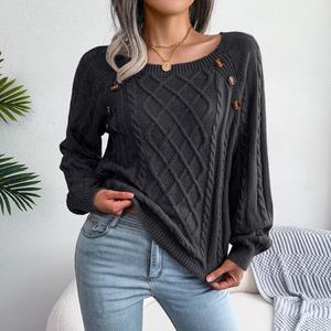 2024 automne et hiver transfrontalier nouvelles femmes col en v <span class=keywords><strong>grande</strong></span> <span class=keywords><strong>taille</strong></span> mode tricots commerce extérieur sexy <span class=keywords><strong>pull</strong></span> <span class=keywords><strong>pull</strong></span> - Product Image 3