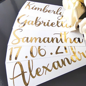 Calcomanías de vinilo personalizadas Pegatinas de nombre de vidrio Pegatinas DE BODA Calcomanía personalizada Caja de regalo Calcomanía de nombre - Product Image 2