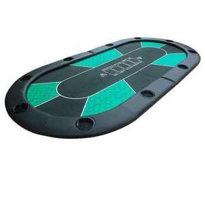 Table de <span class=keywords><strong>poker</strong></span> pliable portable de qualité casino Texas Hold'em avec porte-gobelets, <span class=keywords><strong>tapis</strong></span> de jeu rond rembourré léger et bon marché pour l'extérieur - Product Image 1