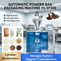 YS-SP200 – Nouvelle machine automatique multifonction contrôlée par PLC pour le conditionnement de café, lait en poudre, protéines en poudre et préparations en sachets film/plastique