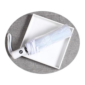 Custom Logo Adult Transparent Manual Straight 3 Fold PVC Girl <b>Umbrella</b> Portable Cute <b>Windproof</b> - Product Image 5