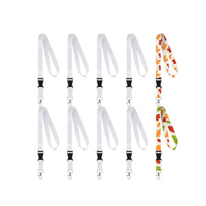 Cordon de cou vierge blanc pour sublimation, idéal pour la personnalisation, pour cadeaux d'Halloween et de Noël, porte-clés, porte-cartes et porte-badges - Product Image 1