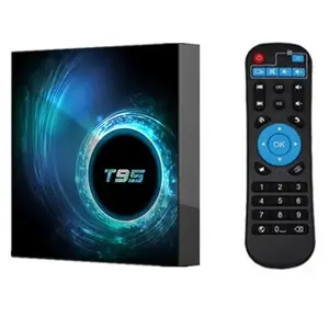 T95 H616 kotak TV Box cerdas Android, Set Top BOX T95 4G/64G Wifi H.265 6K Android 10.0 2g 16g 4g 32g 5g wifi