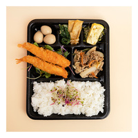 Lonchera Bento Box PP de 6 compartimentos NO 2, lámina de polipropileno expandido avanzado, alternativa a la lonchera de espuma PS Ecotainer.
