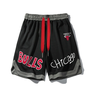 <span class=keywords><strong>Shorts</strong></span> de basketball pour hommes à séchage rapide, personnalisables avec logo, couleur contrastante, lettres imprimées, coupe ample avec cordon de serrage – Vente en gros - Product Image 5