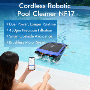 Robot nettoyeur de piscine automatique intelligent à haute efficacité, écologique, alimenté par énergie solaire, pour l'extérieur, avec couvercle - Product Image 3