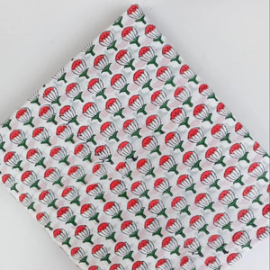 Tissu indien imprimé à la main motif floral, 100% coton, multicolore, pour la confection de robes et l'artisanat de couture, vente en gros - Product Image 1