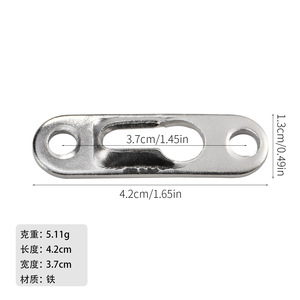 Double-Hole Hook Iron Picture <b>Frame</b> with Back <b>Clip</b> Easy-to-Attach Connectors & Shelf Supports GQK GW2581209 Modern Simple - Product Image 4