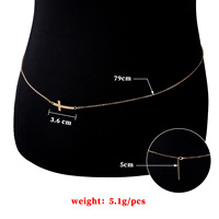 Bikini taille croix exquise Sexy plage ventre corps chaîne mode ceintures fille Sexy taille bijoux corps accessoires