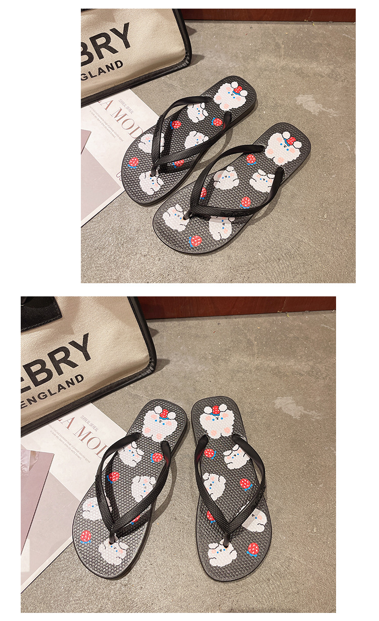 Fashion Printing Women Filp Flops Slippers Custom Design PVC Filop-flops Ladies Wholesale