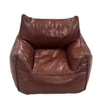 Fournisseur d'usine OEM : Fauteuil de relaxation en cuir luxueux avec repose-pieds, ensemble pouf marron avec ottoman pour la détente
