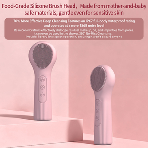 <span class=keywords><strong>Cepillo</strong></span> de limpieza <span class=keywords><strong>facial</strong></span> de silicona impermeable Depurador <span class=keywords><strong>facial</strong></span> recargable de limpieza profunda con calor y vibración - Product Image 4