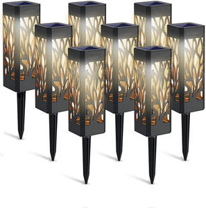 Lampe <span class=keywords><strong>solaire</strong></span> à LED pour pelouse avec piquet de jardin creusé et alimenté par batterie pour paysage et voie - Product Image 4