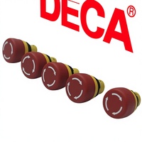 Bouton d'arrêt d'urgence DECA rouge/jaune, bouton-poussoir 16 mm, modèle E1E19, pour utilisation BYD