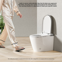 Nouvelle toilette intelligente monobloc avec bidet intégré, chasse d'eau automatique silencieuse et télécommande