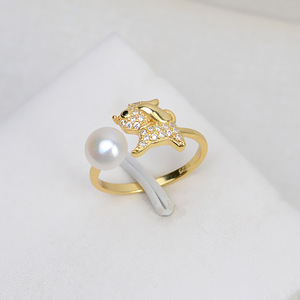 Bague ouverte en argent S925 faite à la main pour femme, motif chien du zodiaque, avec support pour 5 à 8 perles, accessoires de mode Wenchi - Product Image 4