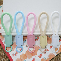 Porte-clés coloré en corde, cordon de téléphone portable macaron, pendentif tendance DIY, accessoires de sac tissé Q1001