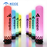 Colonne gonflable publicitaire personnalisée en TPU avec éclairage LED, attrayante pour salons professionnels et événements extérieurs