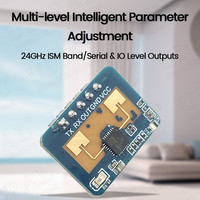 BSSY)LD2410C Capteur de présence humaine 24 GHz Haute précision Radar à ondes FMCW Module d'induction Détection des battements cardiaques du corps Capteurs