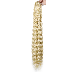 New Arrival 60 CM Curly Crochet Hair Deep Wave Twist <strong>Braids</strong> <strong>Long</strong> Wavy Hair Synthetic Wig Pre-Braiding Hair Extensions for Women - Product Image 5
