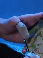 2 paires/ensemble Manchon de doigt personnalisé pour le jeu dans un étui métallique Manchon de pouce en argent conducteur de haute qualité Antidérapant