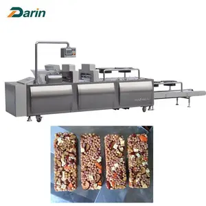 Otomatik tahıl Bar/fıstık Bar/pirinç kek şekillendirme makinesi Granola Bar üretim makinesi enerji Snack Bar makinesi