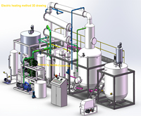 Máquina de filtrado de aceite de motor diésel Planta de refinería de aceite lubricante Línea de producción de limpieza automática completa