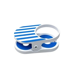 Modern Painted Portable Cup Holder Clip <b>Drink</b> <b>Rack</b> Plastic Beverage Stand for Chair Armrest Patio Poolside Use - Product Image 2
