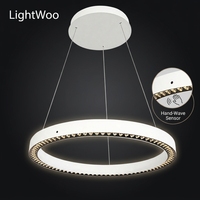 Lustre suspendu LED architectural anti-éblouissement pour bureau, bâtiment et espace de travail, en albâtre