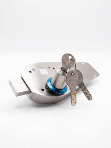 Serrure ovale Interlock Ultra 6 points avec corps en laiton MS et finition en acier inoxydable pour porte principale, portail, volet, entrepôt et sécurité commerciale - Product Image 1