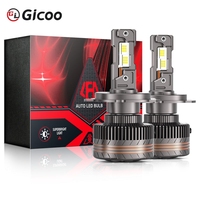 Gicoo F13 Nuevo Faro LED para Auto H1/H4/H7/H11/9005/9006 300W 50000LM 6000K 12V IP67 Resistente al Agua Chip CSP Universal