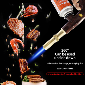 LAIWEI 8089 soplete de cocina Chapado en cobre 54V soplete de butano de encendido electrónico para cocinar y soldar - Product Image 5