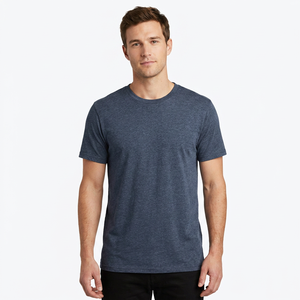 Camiseta Básica de Algodón Lisa para Hombre, Verano 2026, Venta al Por Mayor, Cuello en V, Personalizable con Diseño de Bolsillo, Patrón de Anime, Precio Económico - Product Image 1