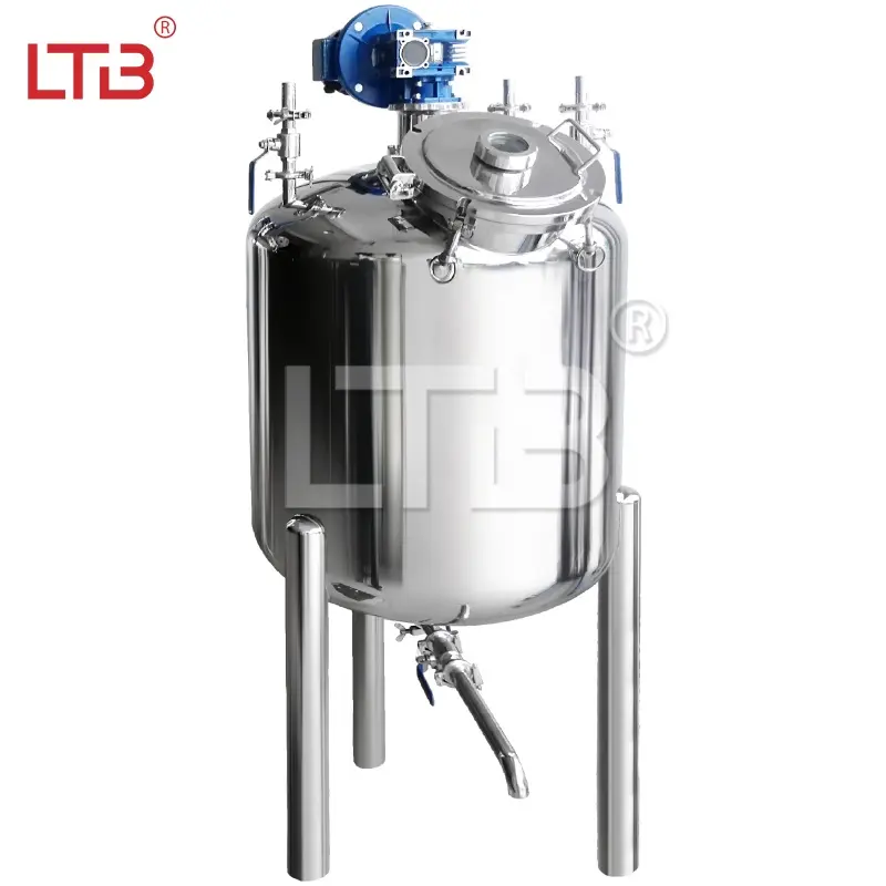 30-200l Small Line Production Shampoo Cosmetic Soap Making Machine Mixing Tank With Agitator
