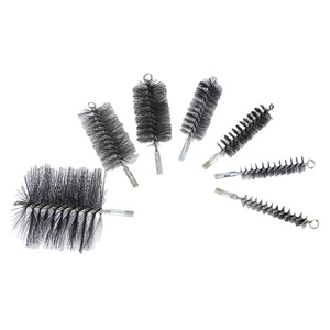 Kit de brosses de nettoyage de cheminée 5 pièces en fil d'acier avec manche en acier au carbone, filetage M12, pour nettoyage industriel de tuyaux et décontamination, bricolage - Product Image 5