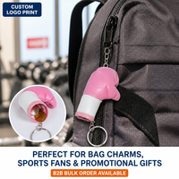 Porte-clés en PVC en gros, mini poing de boxe, accessoire de sac à dos, pendentif, cadeau de mode, ornement, sérigraphie