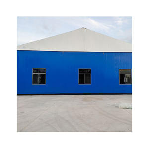 Grande tente d'arène sportive modulaire extérieure en PVC Panneau de laine de roche bleue Fenêtres en verre Terrain de basket préfabriqué Expositions d'événements - Product Image 2