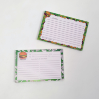 Cartes de recettes de cuisine Double face 4x6, vente en gros d'usine