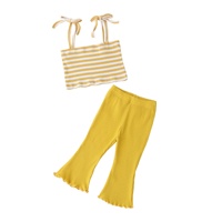 Vêtements d'été pour enfants, pantalon sans manches, 2 pièces, vêtements pour tout-petits, ensembles en coton, ensembles de vêtements pour filles, 1-3 ans, ensemble de vêtements pour enfants